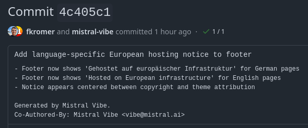 Mistral AI Git Commit Message